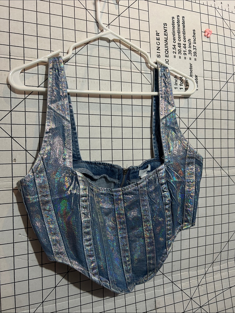 Forever 21 iridescent Denim Top